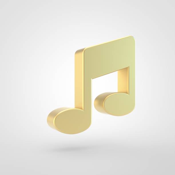 istock Golden music icon isolated on white background. 941587636