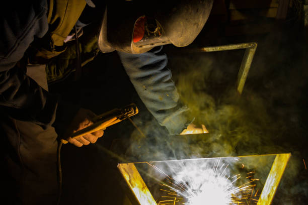 istock Employee welding steel 941591158