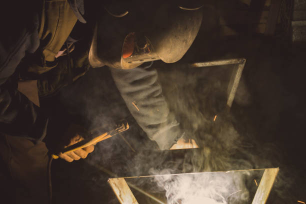 istock Employee welding steel 941591162