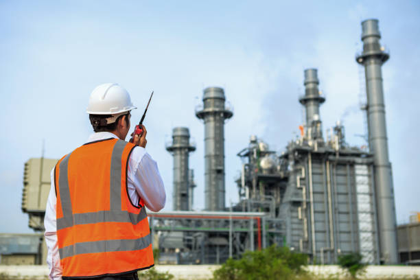 istock Engineer is checking gas turbine power plant 941595482