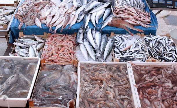istock Fish market, mixed exposure of fish 941596562