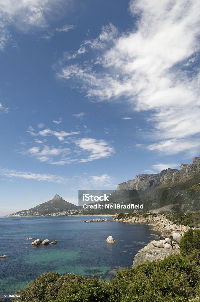 Cape Town Coastlne  Blue Stock Photo