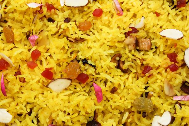 istock Indian sweet Saffron Rice / Zarda rice 941614962