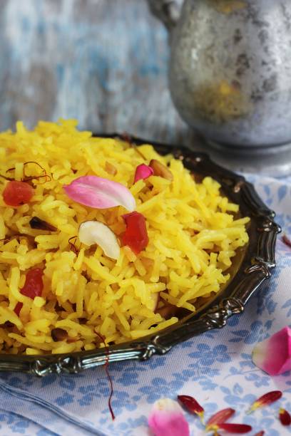 istock Indian sweet Saffron Rice / Zarda rice 941616074