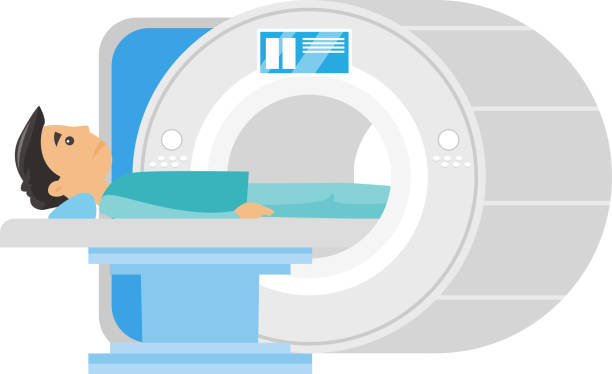 Man Undergoes A Magnetic Resonance Imaging Scan Stock Illustration -  Download Image Now - CAT Scan, Cartoon, Medical Scanner - iStock