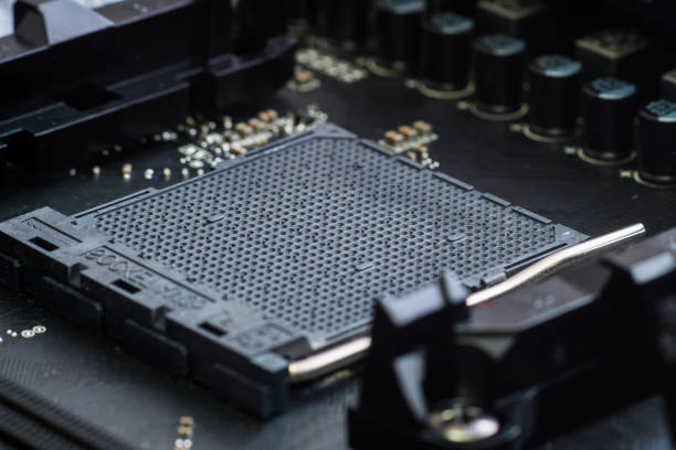 istock CPU socket and processor on the motherboard. Focus on the motherboard. 941627504
