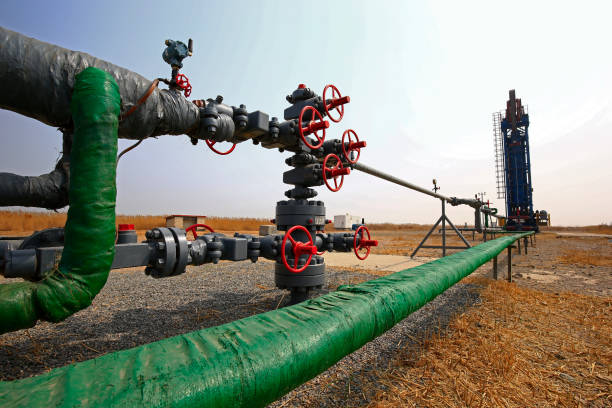 istock Oil pipes and valves 941630226