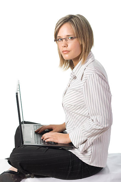 istock Beautiful manageress with happy face 94164489