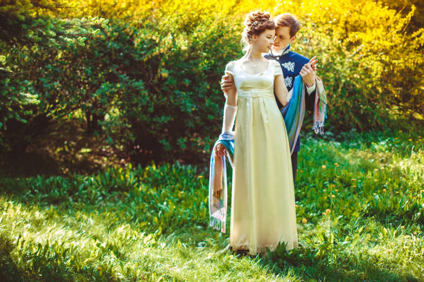 These romantic happy moments of wedding couple.