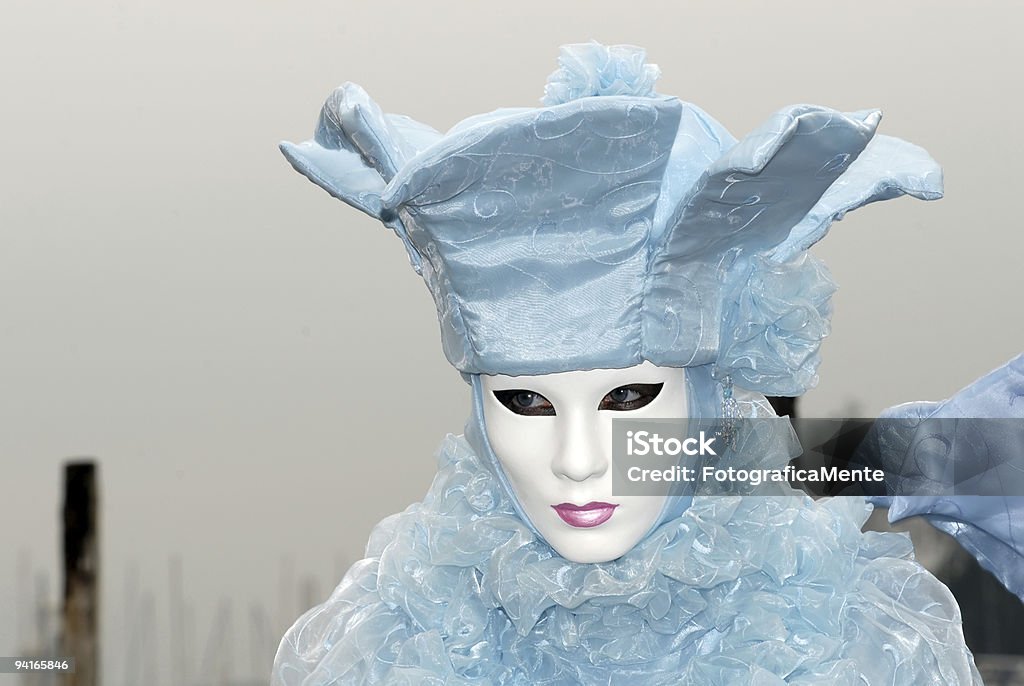 Венецианский карнавал's masquerade - Стоковые фото Белый роялти-фри