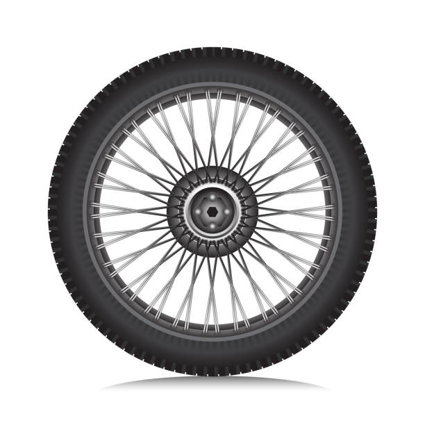 roda paduan dengan ban - tyre garage ilustrasi stok