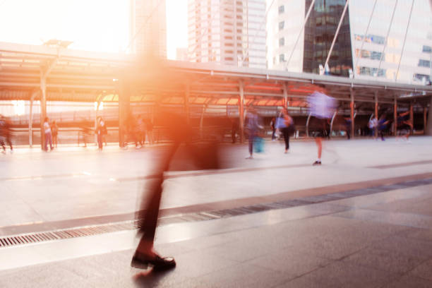 istock People at sunlight with blurred images. 941664204