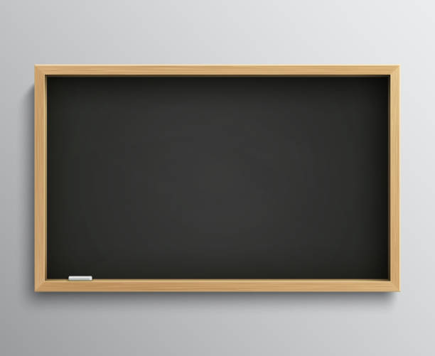 illustrations, cliparts, dessins animés et icônes de classe rétro blanc tableau noir avec des morceaux de craie. illustration vectorielle vide tableau noir pour concept de l’éducation - simplicity blackboard education chalk