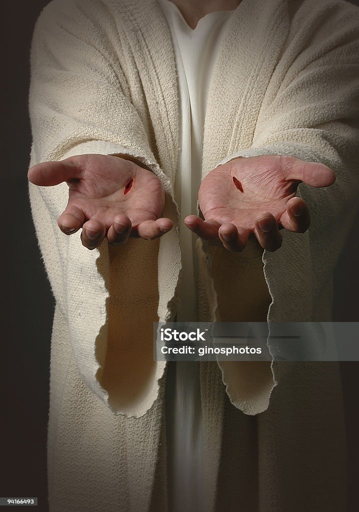 Jesus Hands with scars  Jesus Christ Stock Photo