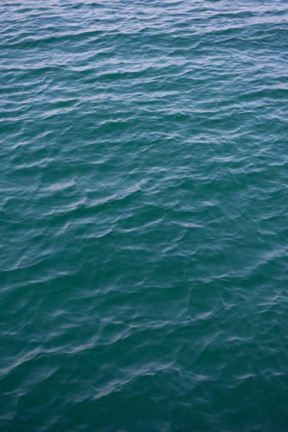 High angle view of water surface texture background of the deep sea.