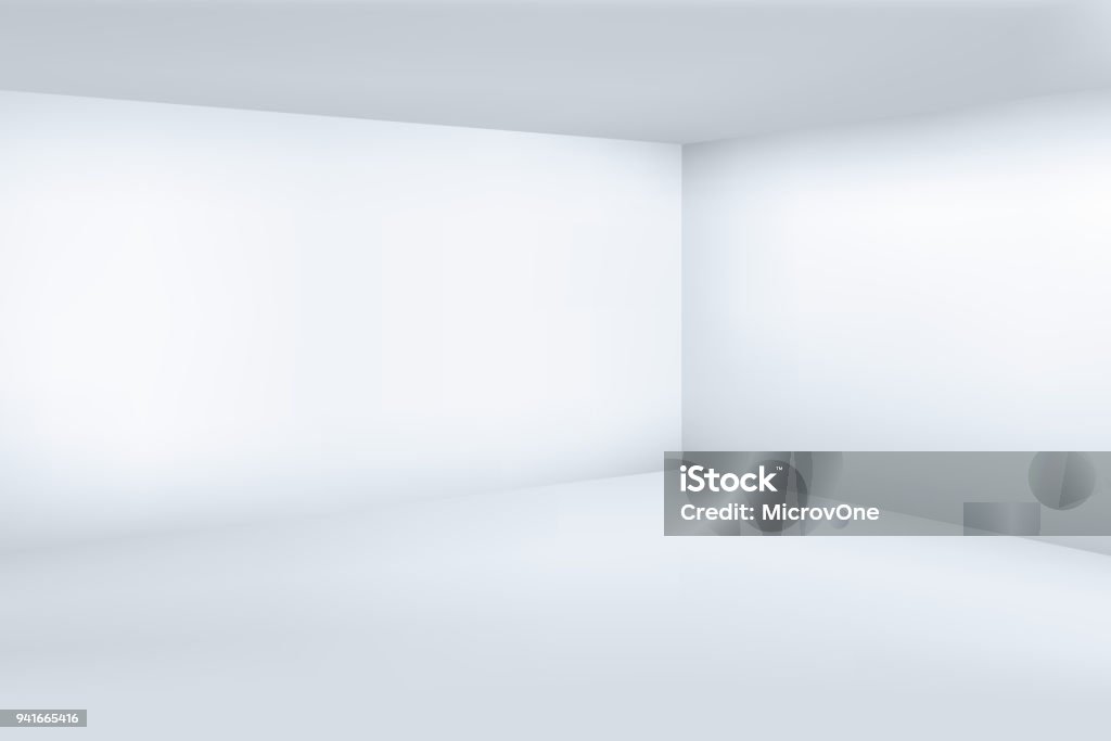 空の白の 3 d のモダンな客室スペース クリーン コーナー ベクトル図で - 部屋のロイヤリティフリーベクトルアート