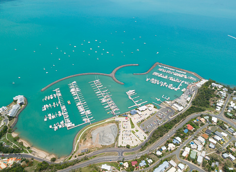 Abell Point Marina, Airlie Beach, Queensland, Australia. Aerial. Converted from RAW.