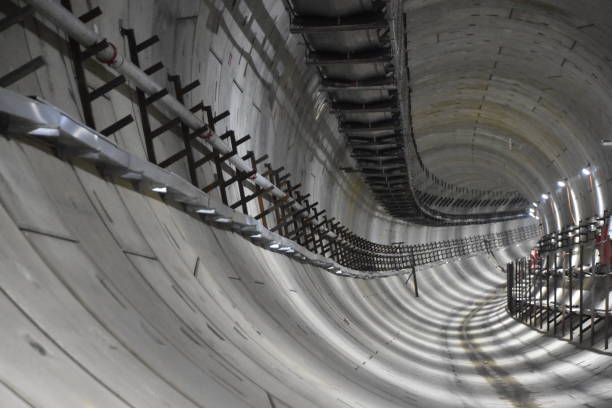 An elevator shaft in an abandoned building.
