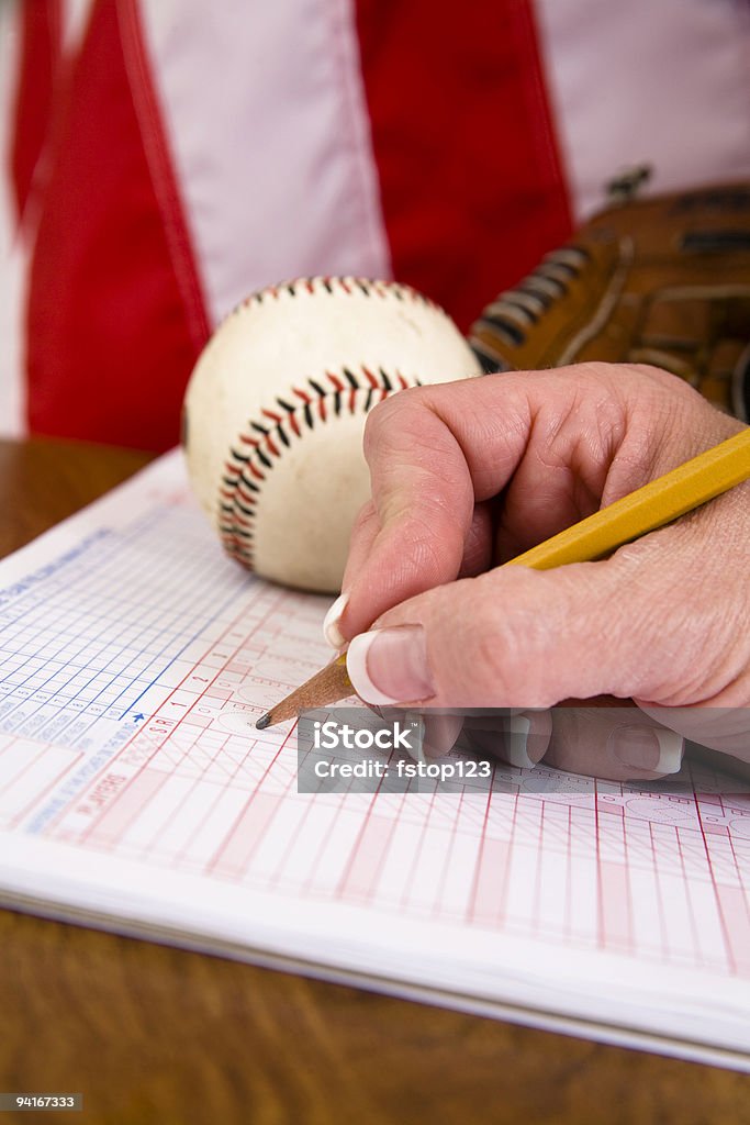 scorekeeper Baseball - Foto stock royalty-free di Sport