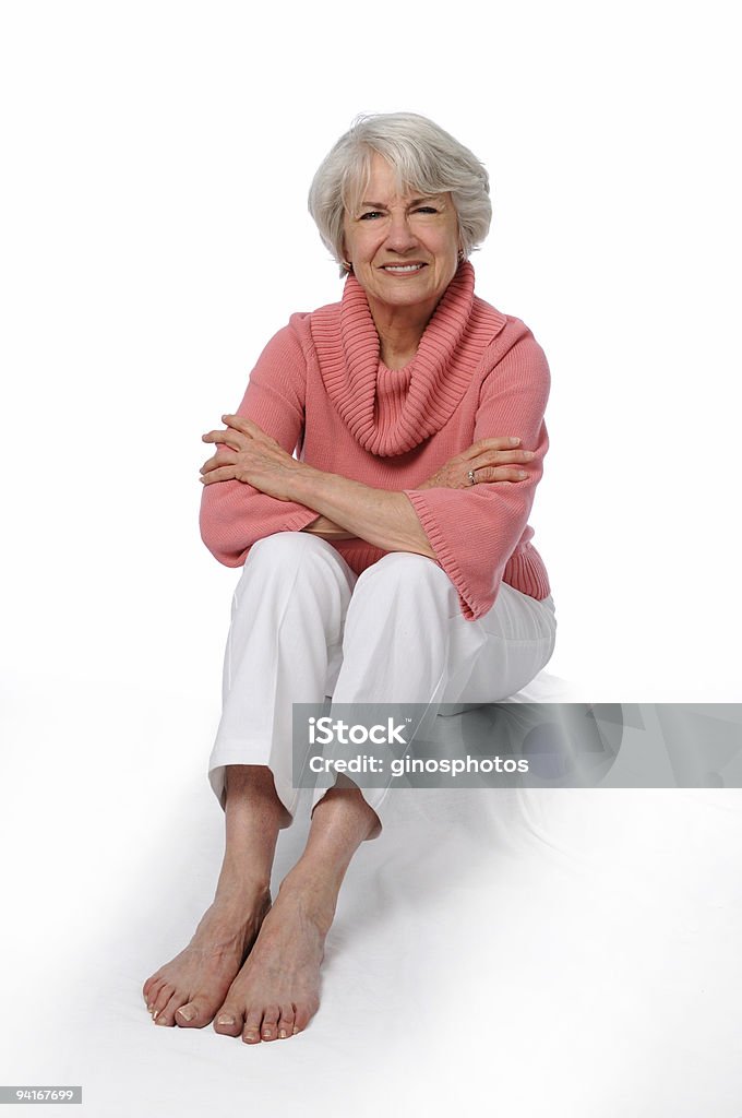 Mulher mais idosa sentada - Royalty-free Graça Foto de stock