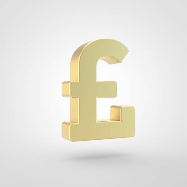 istock Golden pound icon isolated on white background. 941677862
