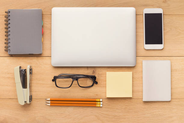 istock Strict work desk of orderly person 941678056