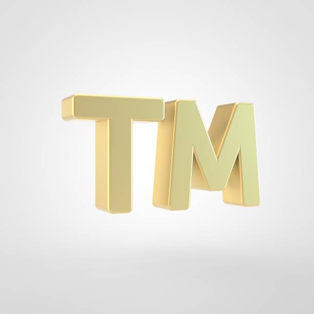 istock Golden trademark icon isolated on white background. 941678390