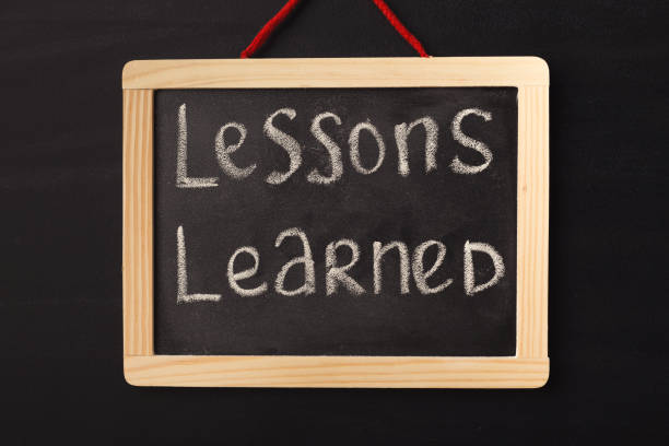 istock Word lessons learned written on miniature chalkboard 941682732