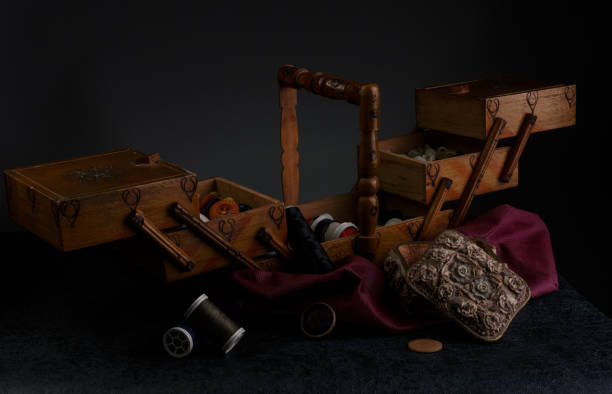 istock Old wooden sewing box 941687658
