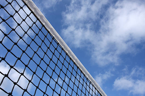 istock Tennis Court Net with Cloudy Sky 94168949