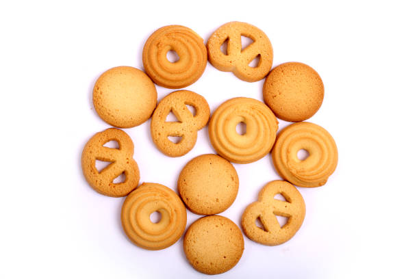 istock Danish butter cookies, butter cookies on white 941691666