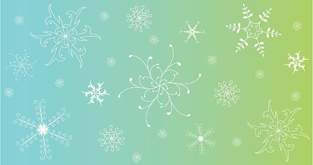 Festive Snowflake pattern vector art illustration