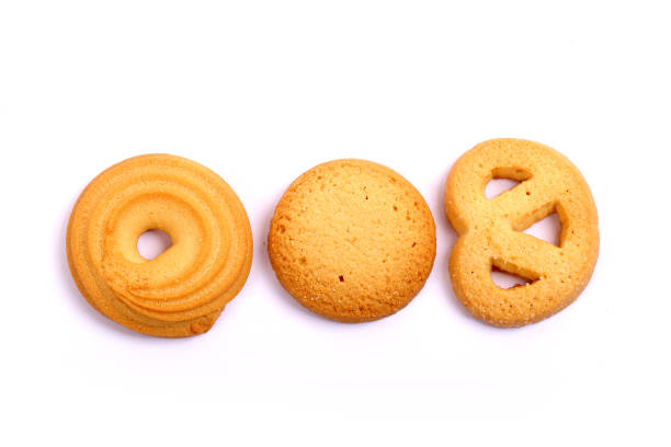 istock Danish butter cookies, butter cookies on white 941692066