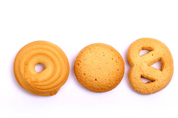 istock Danish butter cookies, butter cookies on white 941692214