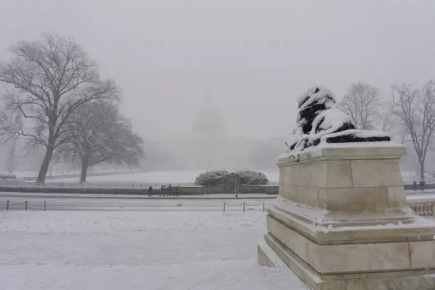 Snowstorm in Washington D.C.