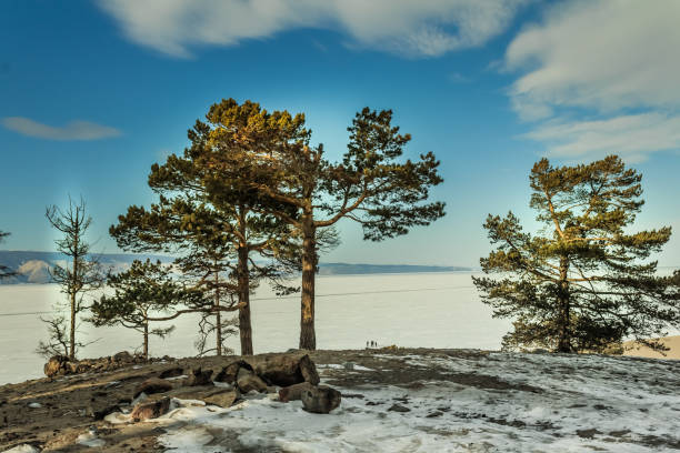 istock Sunset landscape on winter Baikal lake, Russia. 941702326