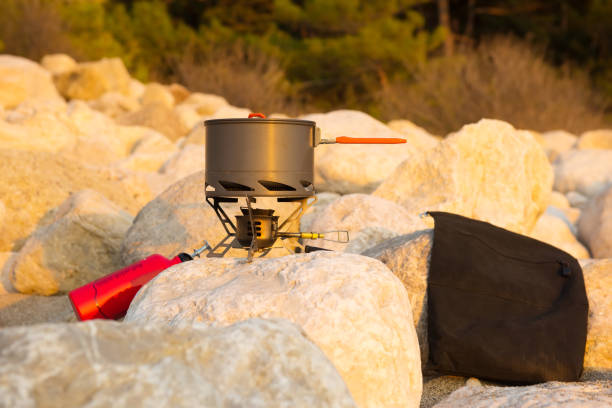 istock Tourist equipment and tools: camping gas 941705450