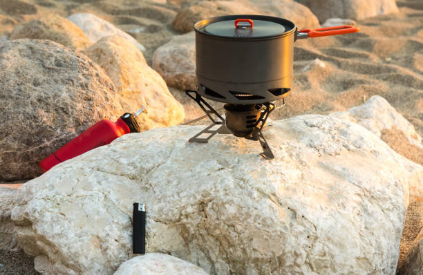 istock Tourist equipment and tools: camping gas 941705502