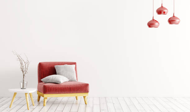 istock Interior with armchair, coffee table and lamps 3d rendering 941706238