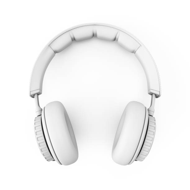istock 3D Rendering white headphones isolated on white background 941711962
