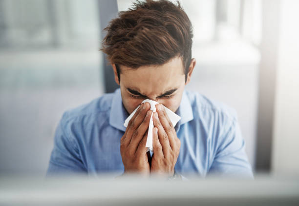 인플루엔자는 하나의 심각한 사업 이다 - man flu 뉴스 사진 이미지