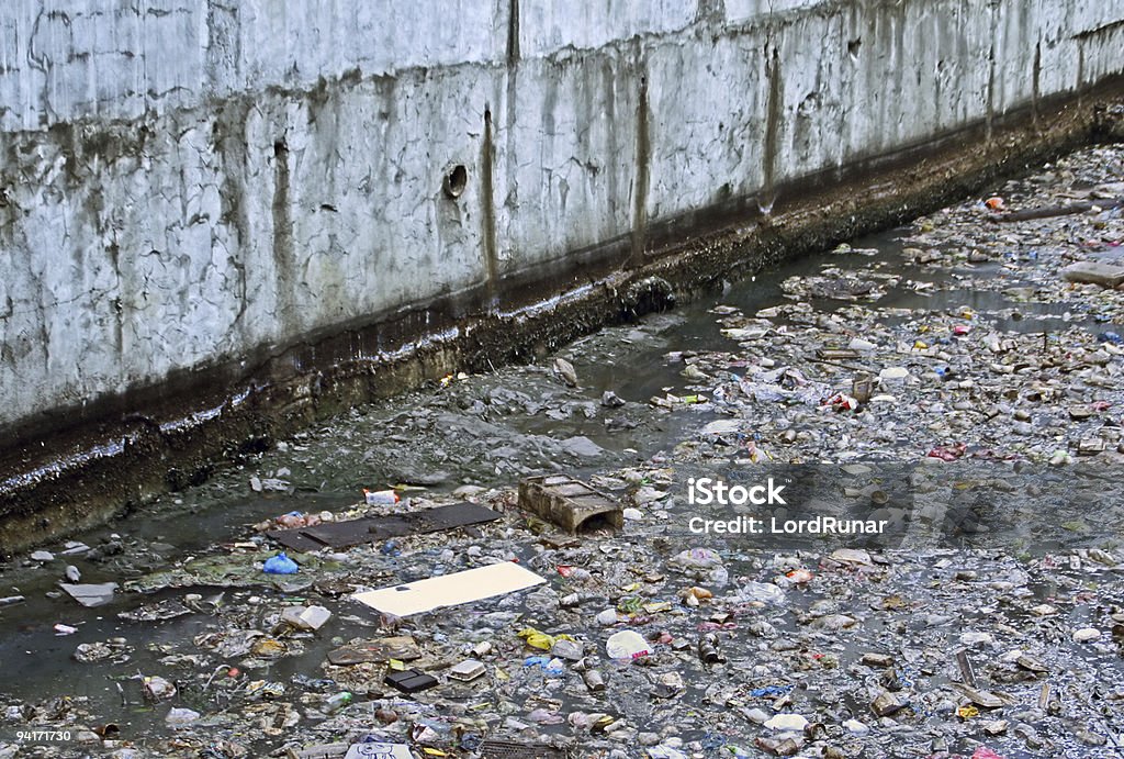 Polluted river  Philippines Stock Photo