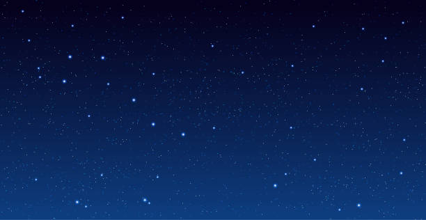 ilustraciones, imágenes clip art, dibujos animados e iconos de stock de estrellas en el universo - noche