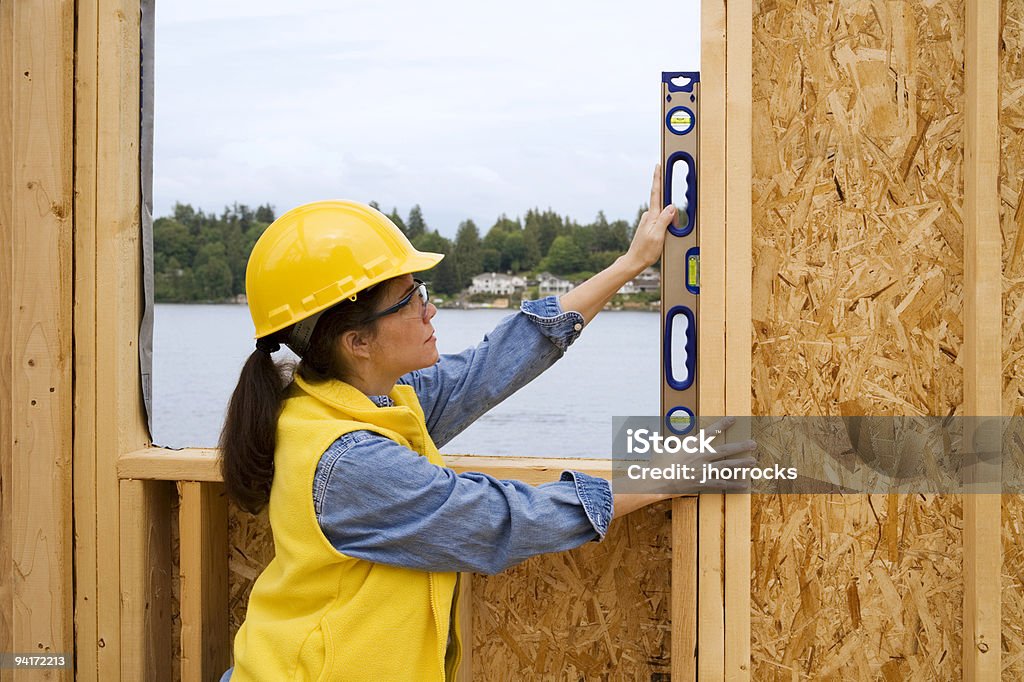 Ligar e quadrado - Royalty-free Trabalhador da Construção Civil Foto de stock