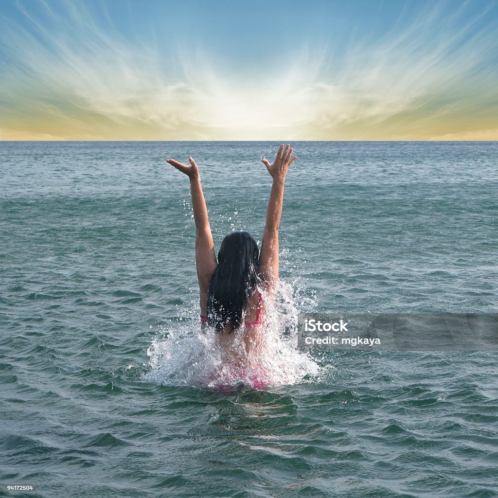 Girl in the sea 2  Adult Stock Photo