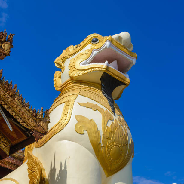 istock Myanmar arts and lion statues. 941727406