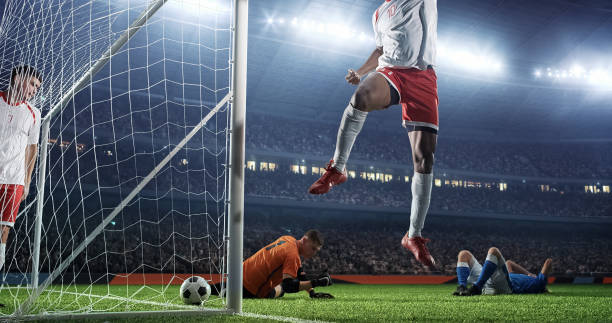 istock Soccer game moment  on professional stadium 941733412
