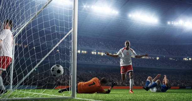istock Soccer game moment  on professional stadium 941733420