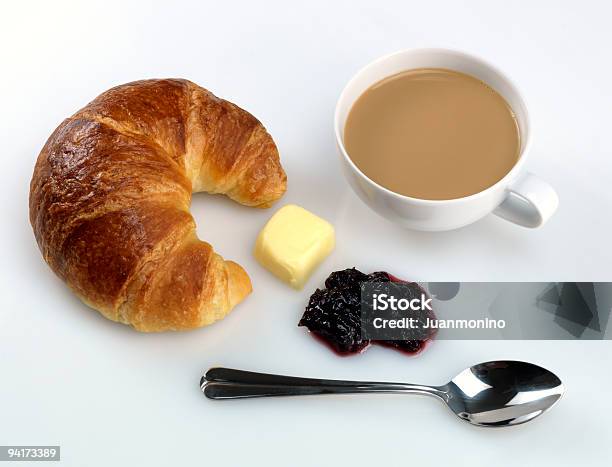 Континентальный Завтрак — стоковые фотографии и другие картинки Без людей - Без людей, Белый фон, Варенье