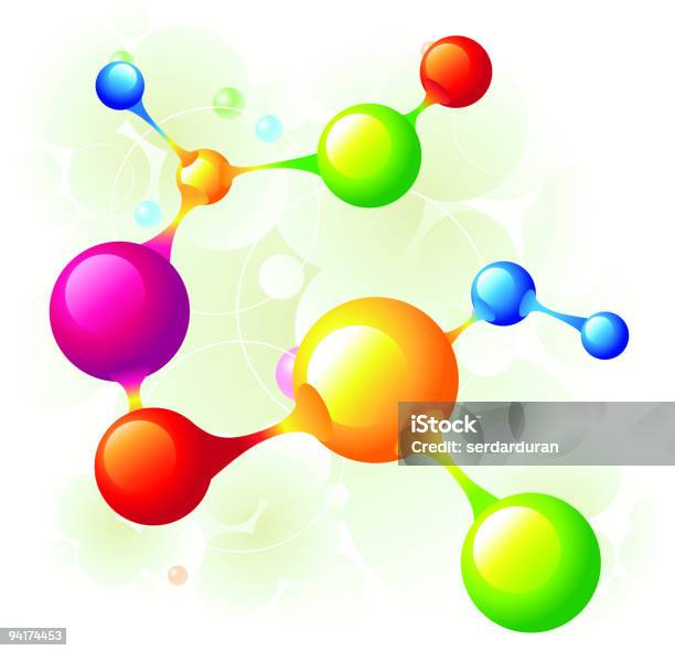 Vetores de Molécula De Cores e mais imagens de Biologia - Biologia, Cantar, Design